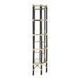 Allessi Shelving Unit - Glass and Champagne - Large