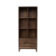 Cortez Bookcase - 2 Drawer - Brown - Mango Wood