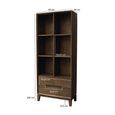 Cortez Bookcase - 2 Drawer - Brown - Mango Wood