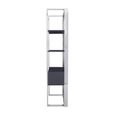 Genoa Shelving Unit - 1 Drawer - Open - Fluted - Grey and Metal