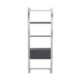 Genoa Shelving Unit - 1 Drawer - Open - Fluted - Grey and Metal