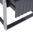 Genoa Shelving Unit - 1 Drawer - Open - Fluted - Grey and Metal