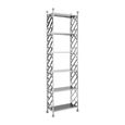 Horizon Bookcase - Black Glass with Silver Metal