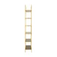 Horizon Open Shelving Unit - Black Glass with Gold Metal