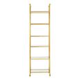 Horizon Open Shelving Unit - Clear Glass with Gold Metal
