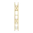 Horizon Open Shelving Unit - Clear Glass with Gold Metal