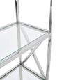 Horizon Open Shelving Unit - Clear Glass with Silver Metal