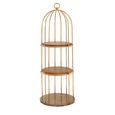 Horizon Shelving Unit - Small Cage - Gold Metal