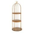 Horizon Shelving Unit - Small Cage - Gold Metal