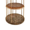 Horizon Shelving Unit - Small Cage - Gold Metal