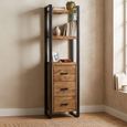 Nairobi Bookcase - 3 Drawer - Tall - Natural - Rustic Mango Wood