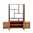 Nairobi Bookcase - 2 Door - Natural - Rustic Mango Wood