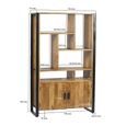 Nairobi Bookcase - 2 Door - Natural - Rustic Mango Wood