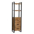 Nairobi Bookcase - 3 Drawer - Tall - Natural - Rustic Mango Wood