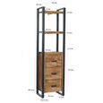 Nairobi Bookcase - 3 Drawer - Tall - Natural - Rustic Mango Wood