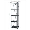 Norris Shelving Unit - Tall - Charcoal - Rustic Mango Wood