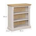 Chateau Bookcase - Low - Grey Painted - Pine