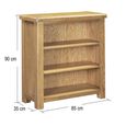 Dorchester Bookcase - Low - Rustic Oak