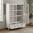 Provence Painted Bookcase - 2 Door - 2 Drawer - Low - Truffle