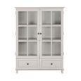 Provence Painted Bookcase - 2 Door - 2 Drawer - Low - Truffle