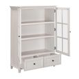 Provence Painted Bookcase - 2 Door - 2 Drawer - Low - Truffle