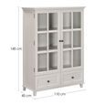 Provence Painted Bookcase - 2 Door - 2 Drawer - Low - Truffle
