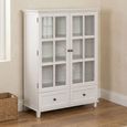 Provence Painted Bookcase - 2 Door - 2 Drawer - Low - Truffle