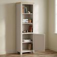 Windermere Painted Bookcase - 1 Door - Tall - Oyster Grey