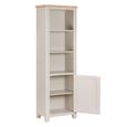 Windermere Painted Bookcase - 1 Door - Tall - Oyster Grey