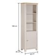 Windermere Painted Bookcase - 1 Door - Tall - Oyster Grey