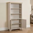 Windermere Painted Bookcase - 2 Door - Oyster Grey