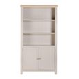Windermere Painted Bookcase - 2 Door - Oyster Grey