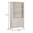 Windermere Painted Bookcase - 2 Door - Oyster Grey