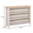 Windermere Painted Bookcase - Low - Oyster Grey