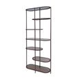 Brix Jill Open Shelving Unit - Tall - Burgundy - Glass and Metal