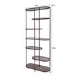 Brix Jill Open Shelving Unit - Tall - Burgundy - Glass and Metal