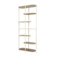 Brix Jill Open Shelving Unit - Tall - Off White - Glass and Metal