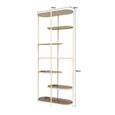 Brix Jill Open Shelving Unit - Tall - Off White - Glass and Metal