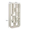 Brix Logan Open Shelving Unit - Off White - Mango Wood
