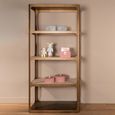 Claridge Shelving Unit - Brushed Gold - Ceramic
