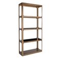 Claridge Shelving Unit - Brushed Gold - Ceramic