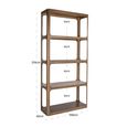 Claridge Shelving Unit - Brushed Gold - Ceramic