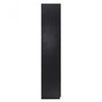 Oakura Black Oak Bookcase with Cupboard - RH