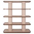 Willox Curved Open Shelving Unit - Beige and Brown - Oak
