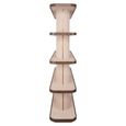 Willox Curved Open Shelving Unit - Beige and Brown - Oak