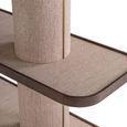 Willox Curved Open Shelving Unit - Beige and Brown - Oak