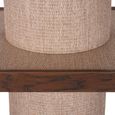 Willox Curved Open Shelving Unit - Beige and Brown - Oak