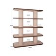Willox Curved Open Shelving Unit - Beige and Brown - Oak