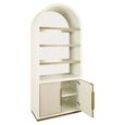Tivoli Fluted Storage Cabinet - 2 Door - Arched - with Gold Trim - White - Ceramic