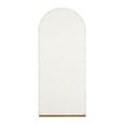 Tivoli Fluted Storage Cabinet - 2 Door - Arched - with Gold Trim - White - Ceramic